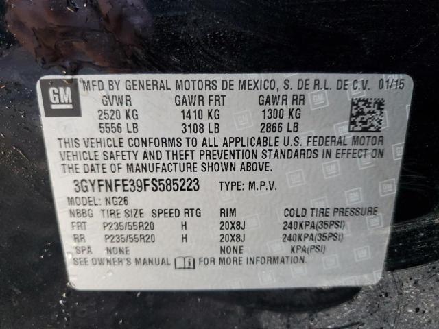 3GYFNFE39FS585223 - 2015 CADILLAC SRX PERFORMANCE COLLECTION Қара фото 14