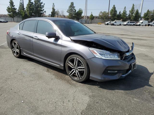 1HGCR3F96GA017854 - 2016 HONDA ACCORD TOURING GRAY photo 4