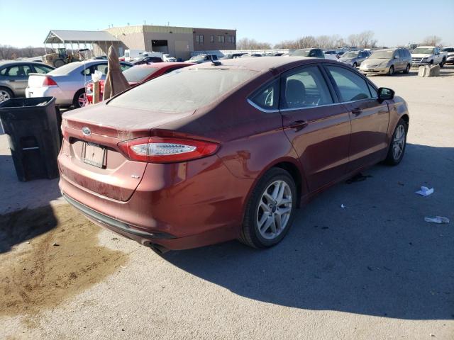 3FA6P0H74ER229172 - 2014 FORD FUSION SE RED photo 3