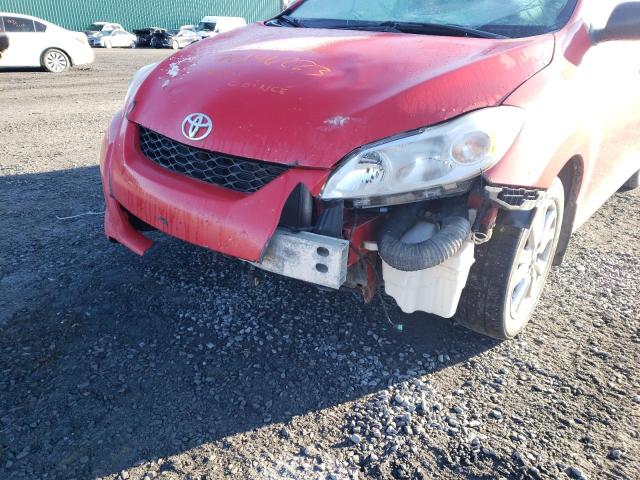 2T1KU40E89C007507 - 2009 TOYOTA COROLLA MA RED photo 12