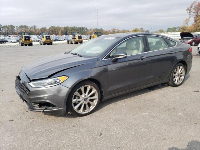 3FA6P0D94HR267691 - 2017 FORD FUSION TITANIUM GRAY photo 1