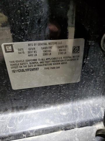 1G11C5SL1FF298587 - 2015 CHEVROLET MALIBU 1LT 黑色 照片 12