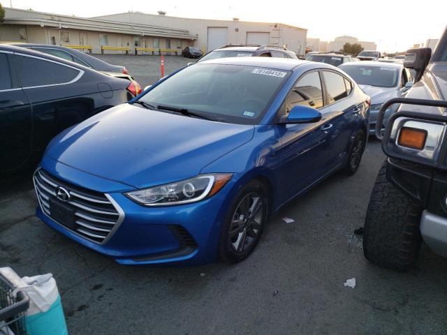 5NPD84LF7JH216420 - 2018 HYUNDAI ELANTRA SEL BLUE photo 1