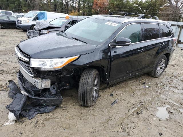 5TDJKRFH3FS074468 - 2015 TOYOTA HIGHLANDER XLE BLACK photo 1