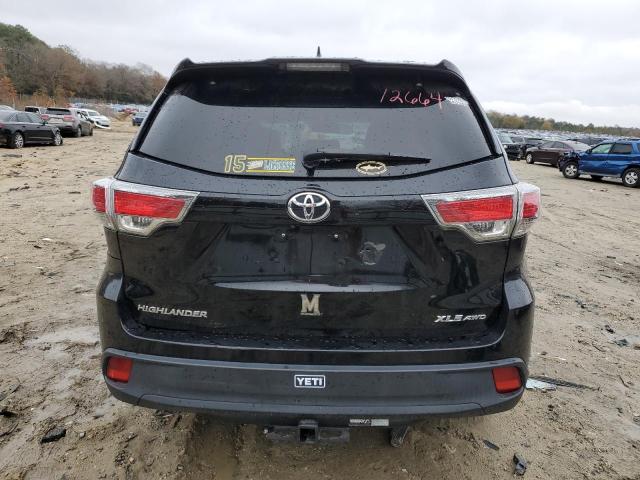 5TDJKRFH3FS074468 - 2015 TOYOTA HIGHLANDER XLE BLACK photo 6