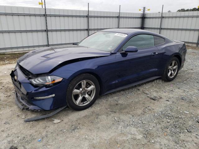 1FA6P8TH1K5142214 - 2019 FORD MUSTANG BLUE photo 1