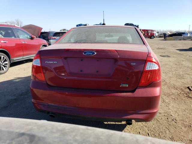 3FAHP0HG6AR206205 - 2010 FORD FUSION SE RED photo 6