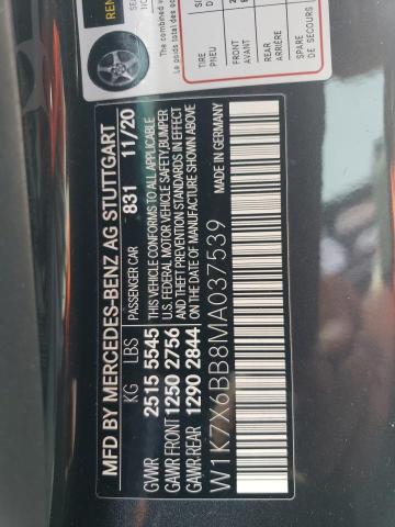 W1K7X6BB8MA037539 - 2021 MERCEDES-BENZ AMG GT 53 CHARCOAL photo 12