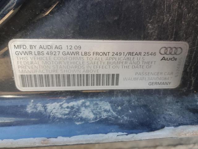 WAUBFAFL3AN040847 - 2010 AUDI A4 PREMIUM PURPLE photo 12