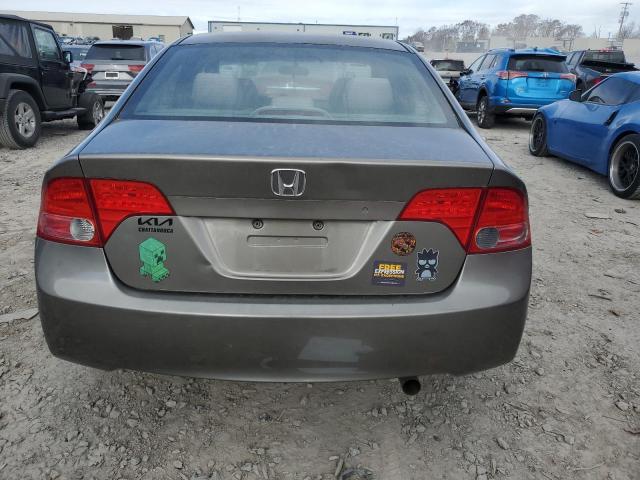 2HGFA16578H323938 - 2008 HONDA CIVIC LX GRAY photo 6