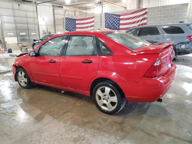 1FAHP34N57W211360 - 2007 FORD FOCUS ZX4 RED photo 2