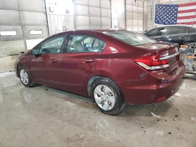 19XFB2F56EE085167 - 2014 HONDA CIVIC LX BURGUNDY photo 2