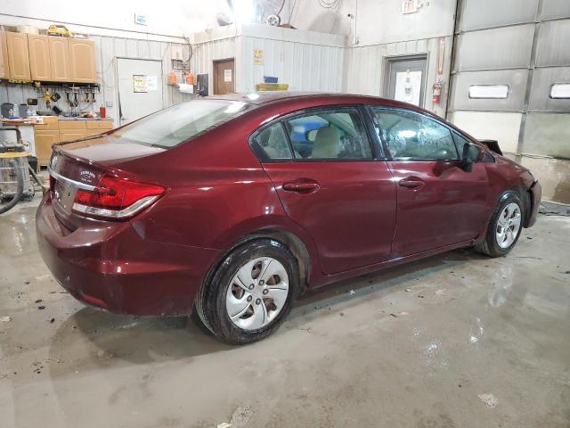 19XFB2F56EE085167 - 2014 HONDA CIVIC LX BURGUNDY photo 3