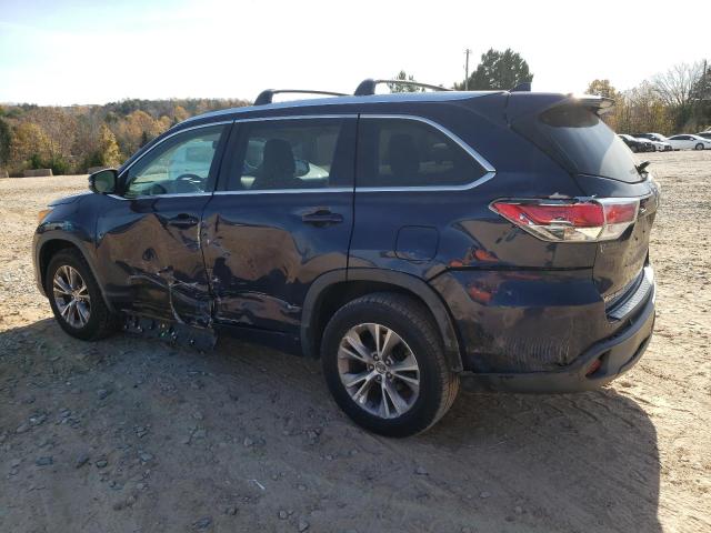 5TDKKRFH0FS079227 - 2015 TOYOTA HIGHLANDER XLE BLUE photo 2