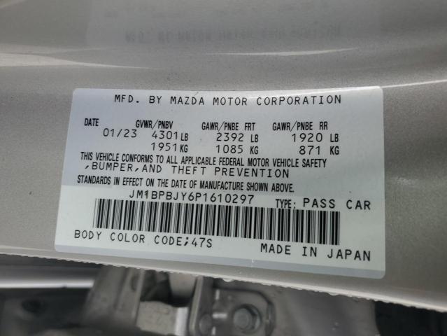 JM1BPBJY6P1610297 - 2023 MAZDA 3 BEIGE photo 12