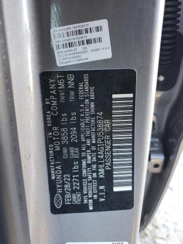 KMHLL4AG1PU538874 - 2023 HYUNDAI ELANTRA SE GRAY photo 12