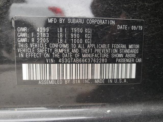 4S3GTAB66K3762280 - 2019 SUBARU IMPREZA GRAY photo 13