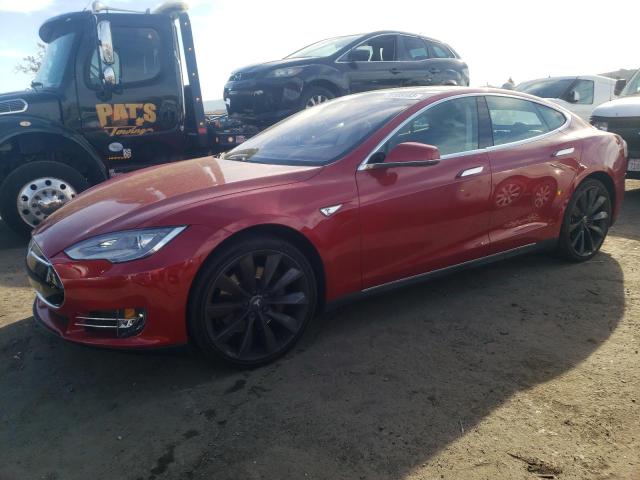 5YJSA1H12EFP37394 - 2014 TESLA MODEL S Կարմիր լուսանկար 1