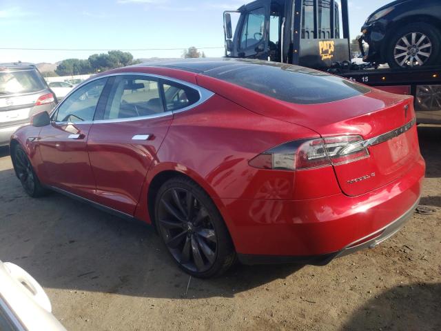 5YJSA1H12EFP37394 - 2014 TESLA MODEL S Կարմիր լուսանկար 2
