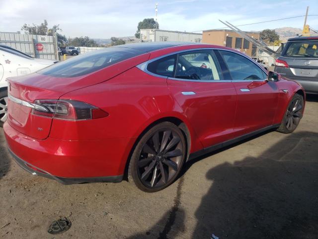 5YJSA1H12EFP37394 - 2014 TESLA MODEL S Կարմիր լուսանկար 3
