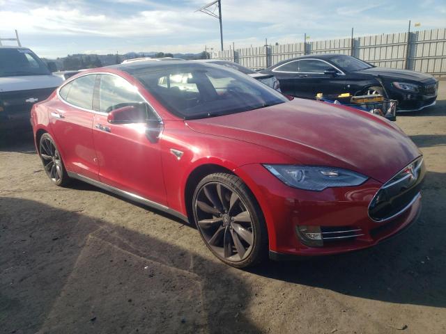 5YJSA1H12EFP37394 - 2014 TESLA MODEL S Կարմիր լուսանկար 4