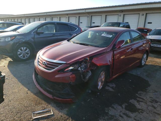 5NPEB4AC7EH916944 - 2014 HYUNDAI SONATA GLS RED photo 1