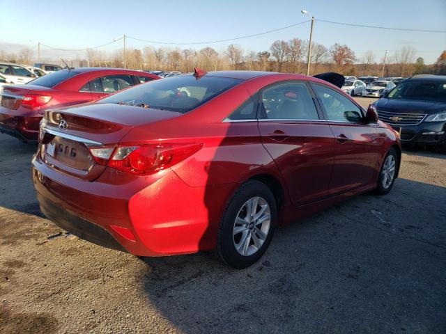 5NPEB4AC7EH916944 - 2014 HYUNDAI SONATA GLS RED photo 3