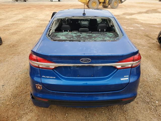 3FA6P0HDXJR202512 - 2018 FORD FUSION SE BLUE photo 6