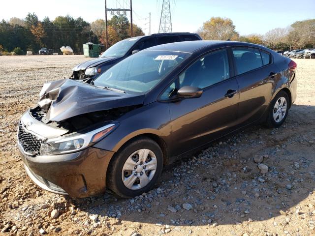 3KPFK4A75HE120807 - 2017 KIA FORTE LX GRAY photo 1