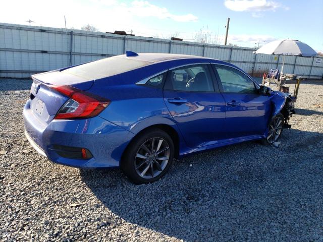 19XFC1F39LE214733 - 2020 HONDA CIVIC EX BLUE photo 3