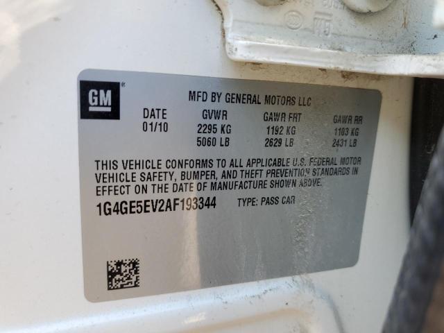 1G4GE5EV2AF193344 - 2010 BUICK LACROSSE CXS BEIGE photo 12