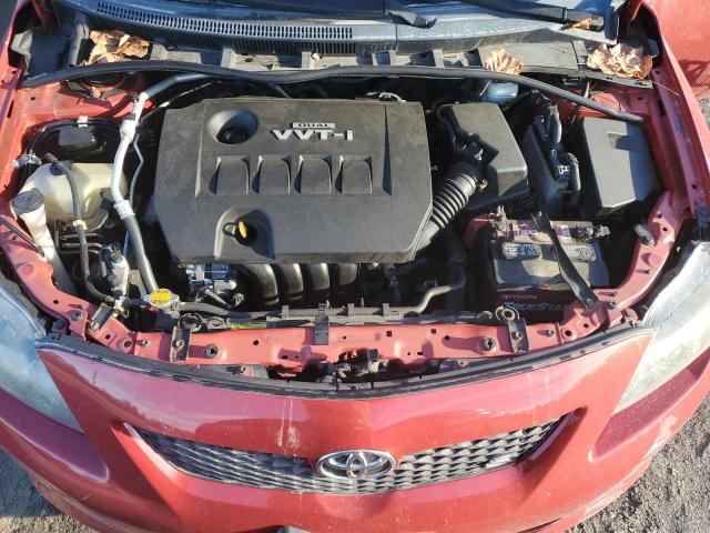 2T1BU4EE2AC290564 - 2010 TOYOTA COROLLA BASE RED photo 11