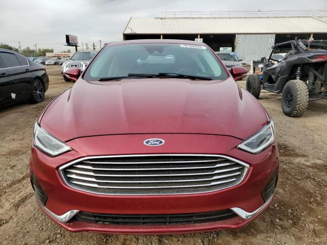 3FA6P0MU1KR239844 - 2019 FORD FUSION SEL BURGUNDY photo 5