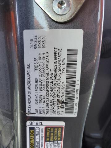 5J8TC2H74KL032874 - 2019 ACURA RDX ADVANCE GRAY photo 13