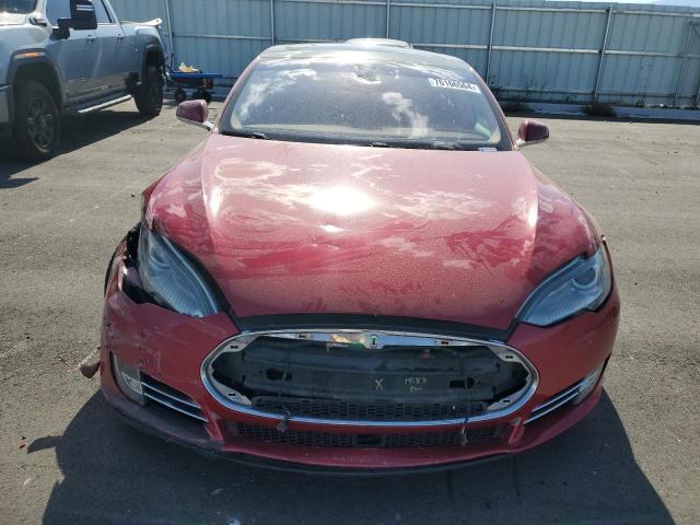 5YJSA1H17EFP53123 - 2014 TESLA MODEL S RED photo 5