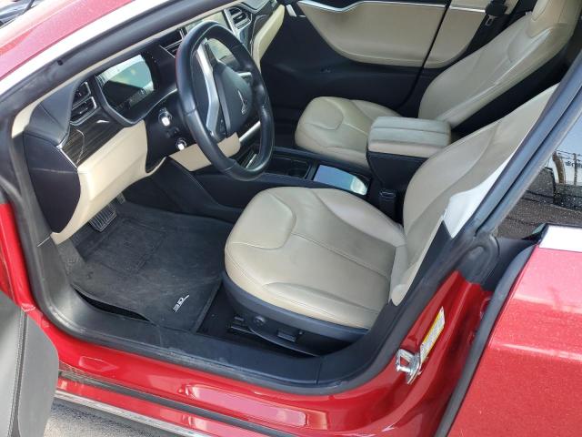 5YJSA1H17EFP53123 - 2014 TESLA MODEL S RED photo 7