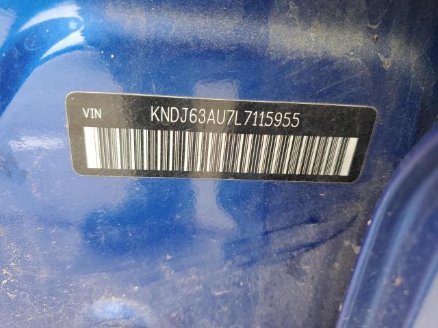 KNDJ63AU7L7115955 - 2020 KIA SOUL GT LINE BLUE photo 12