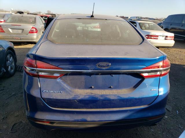 3FA6P0H72HR370262 - 2017 FORD FUSION SE BLUE photo 6