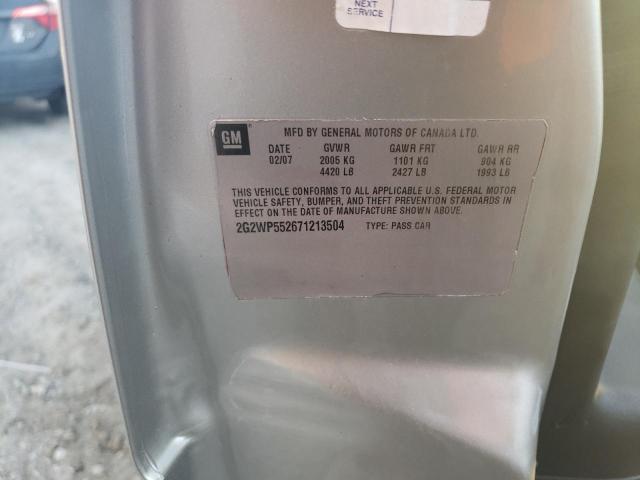 2G2WP552581151370 - 2008 PONTIAC GRAND PRIX 银色 照片 12