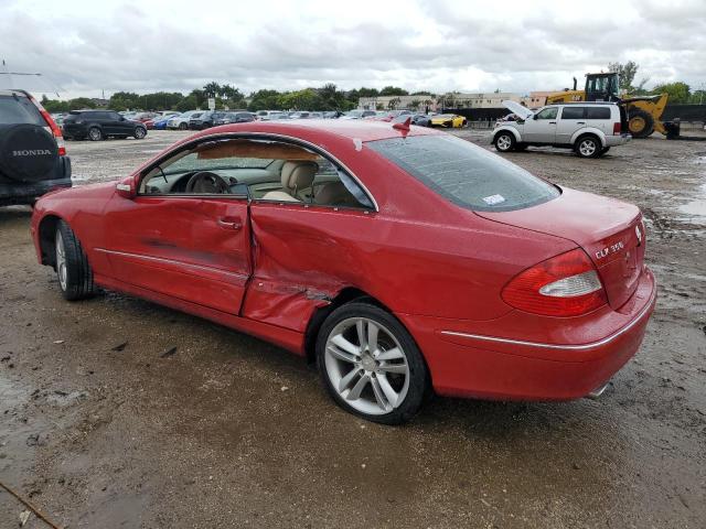 WDBTJ56H18F241531 - 2008 MERCEDES-BENZ CLK 350 RED photo 2