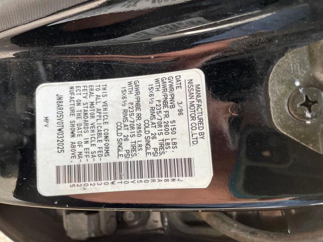 JN8AR05Y0TW032025 - 1996 NISSAN PATHFINDER LE 黑色 照片 10