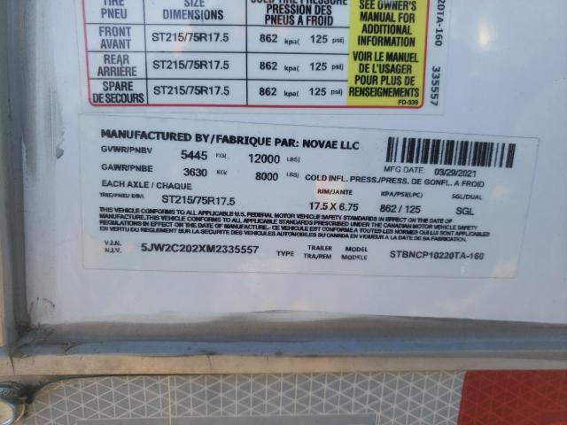 5JW2C202XM2335557 - 2021 TRAIL KING ENCLOSED თეთრი ფოტო 10