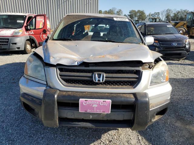 2HKYF18593H537965 - 2003 HONDA PILOT EXL SILVER photo 5