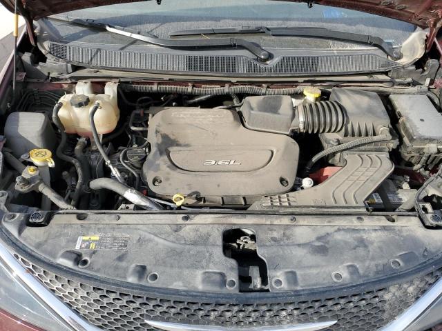 2C4RC1DG0HR611482 - 2017 CHRYSLER PACIFICA TOURING MAROON photo 11