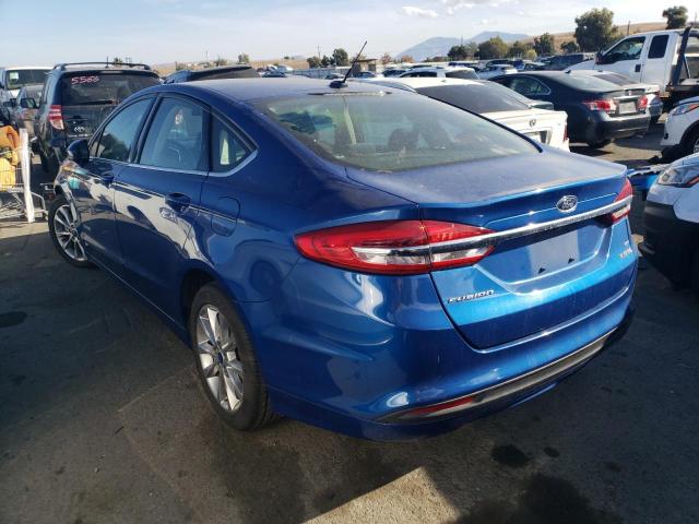 3FA6P0LU6HR386302 - 2017 FORD FUSION SE HYBRID BLUE photo 2