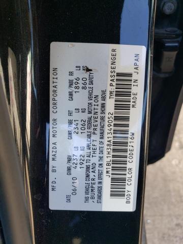 JM1BL1H38A1349052 - 2010 MAZDA SPEED 3 შავი ფოტო 12