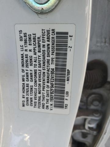 19XFB2F94FE241954 - 2015 HONDA CIVIC EXL თეთრი ფოტო 13