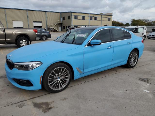 WBAJA5C54JWA38500 - 2018 BMW 530 I BLUE photo 1