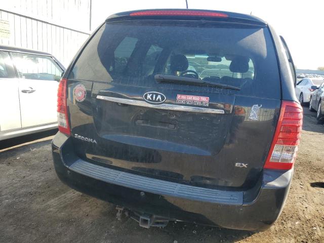 KNDMH4C75C6436757 - 2012 KIA SEDONA EX BLACK photo 6