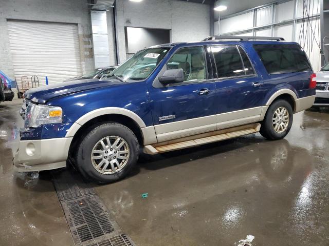 1FMFK18568LA59456 - 2008 FORD EXPEDITION EL EDDIE BAUER BLUE photo 1